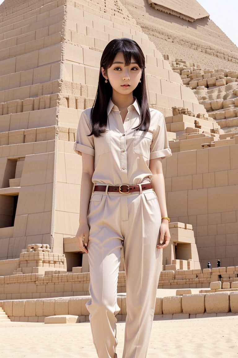 36354-3697131357-_lora_emi_kurita_obj20_0.5_, full_body, standing, sandals, (shirt), pants, (egyptian pyramids), (emi_kurita_ 1.3), perfect face,..jpg